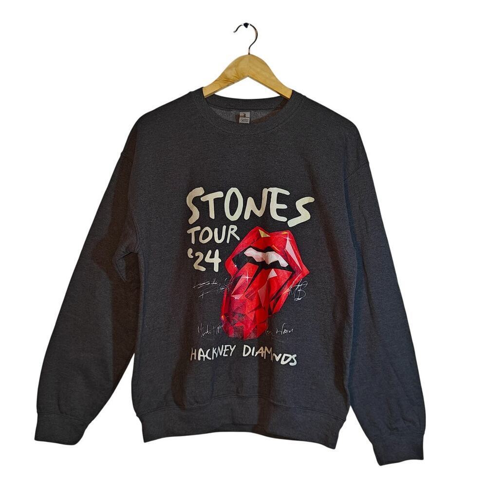Rolling Stones Hackney Diamonds Tour 2024 Crewneck Sweatshirt Medium